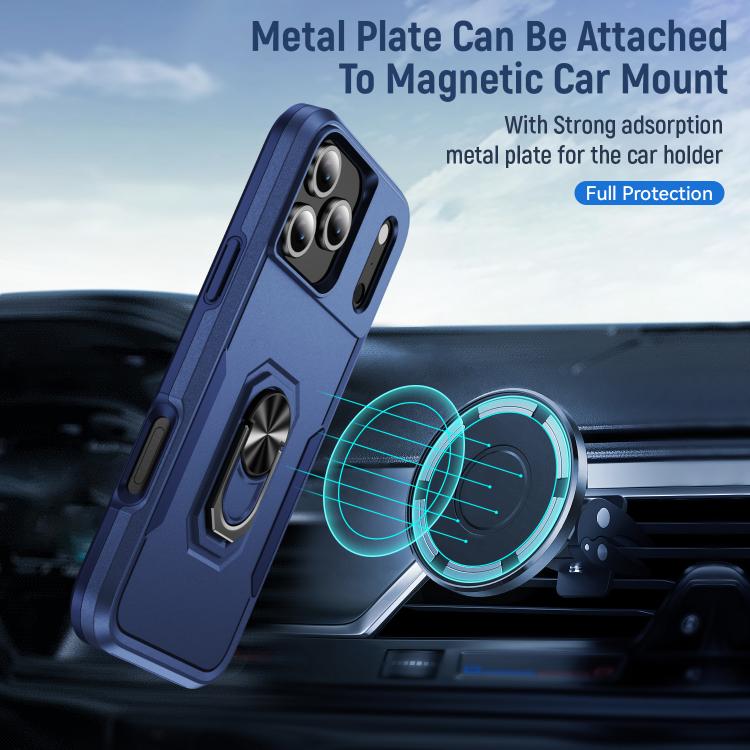 For iPhone 17 Pro Max Pioneer Armor Heavy Duty PC + TPU Phone Case with Holder