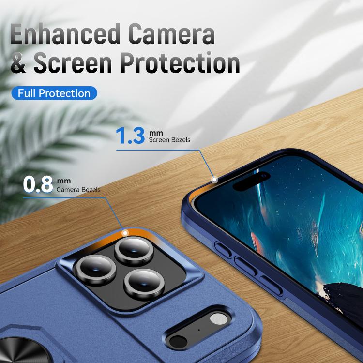 For iPhone 17 Pro Max Pioneer Armor Heavy Duty PC + TPU Phone Case with Holder