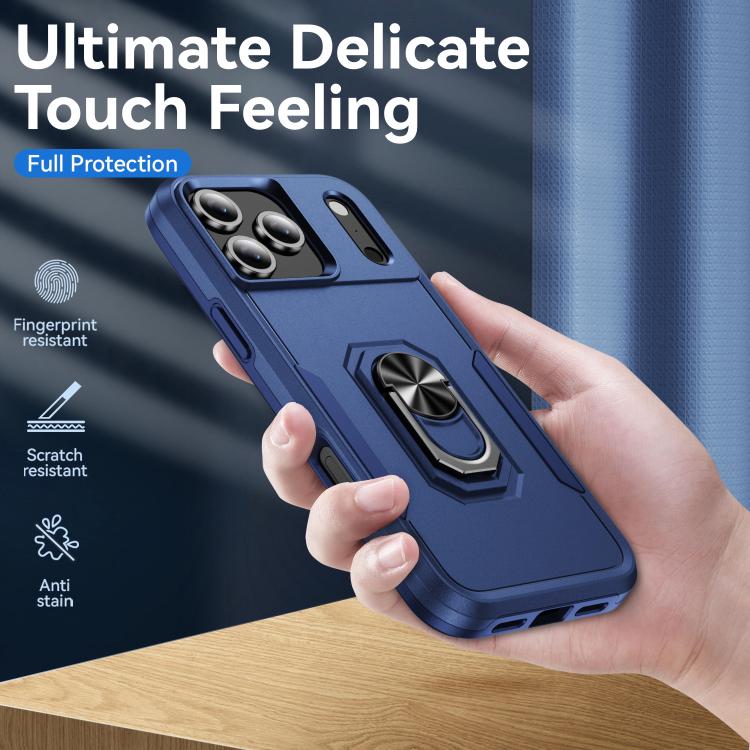 For iPhone 17 Pro Max Pioneer Armor Heavy Duty PC + TPU Phone Case with Holder
