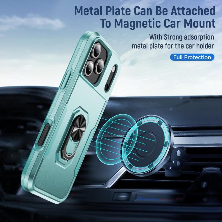 For iPhone 17 Pro Max Pioneer Armor Heavy Duty PC + TPU Phone Case with Holder