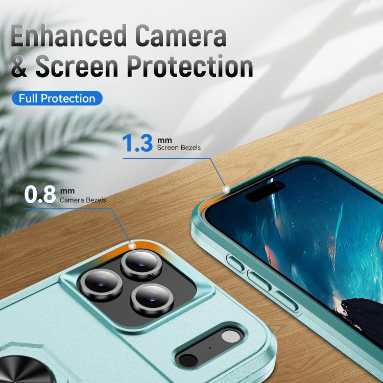 For iPhone 17 Pro Max Pioneer Armor Heavy Duty PC + TPU Phone Case with Holder