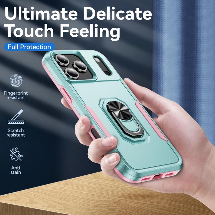 For iPhone 17 Pro Max Pioneer Armor Heavy Duty PC + TPU Phone Case with Holder