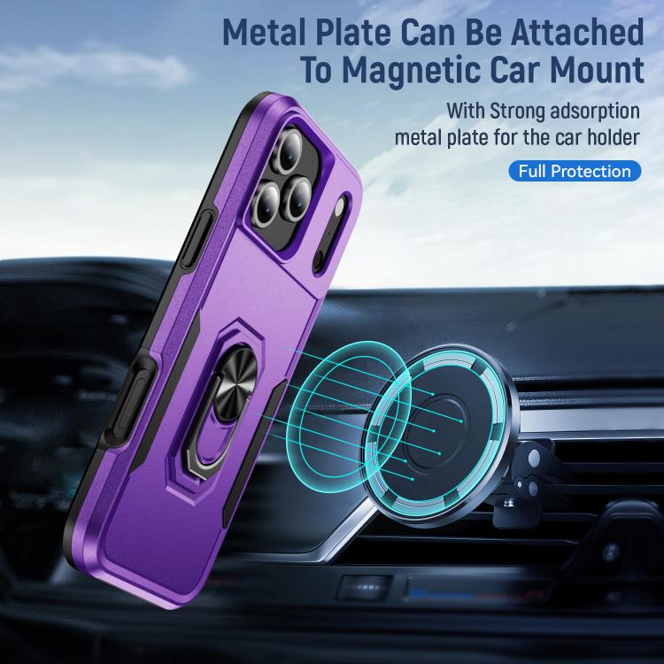 For iPhone 17 Pro Max Pioneer Armor Heavy Duty PC + TPU Phone Case with Holder