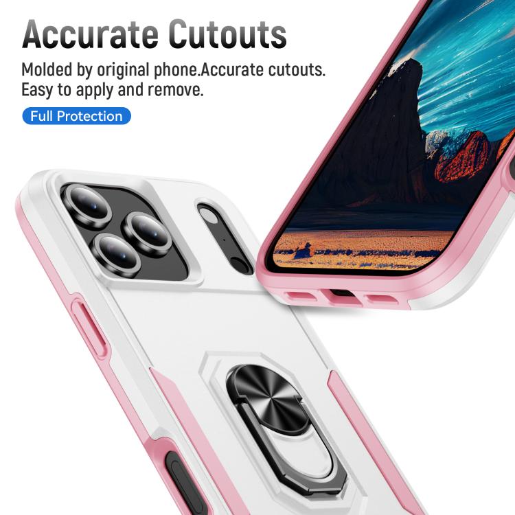 For iPhone 17 Pro Pioneer Armor Heavy Duty PC + TPU Phone Case with Holder