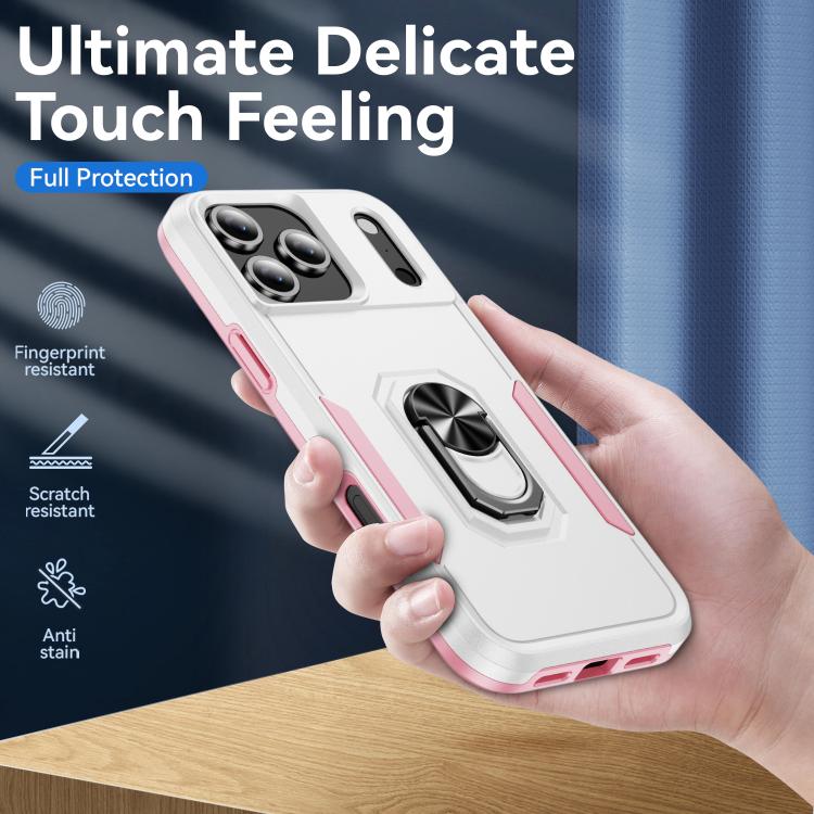 For iPhone 17 Pro Pioneer Armor Heavy Duty PC + TPU Phone Case with Holder