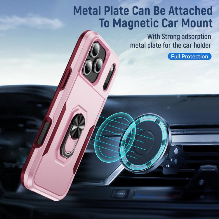 For iPhone 17 Pro Pioneer Armor Heavy Duty PC + TPU Phone Case with Holder