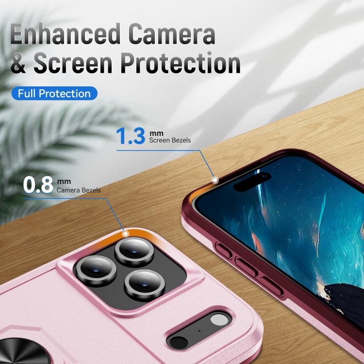 For iPhone 17 Pro Pioneer Armor Heavy Duty PC + TPU Phone Case with Holder