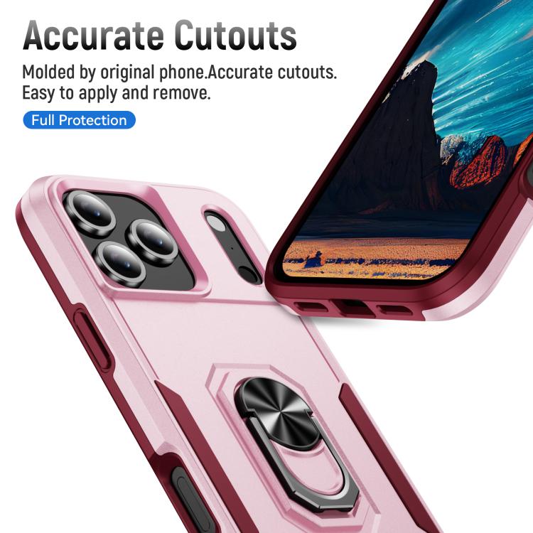 For iPhone 17 Pro Pioneer Armor Heavy Duty PC + TPU Phone Case with Holder