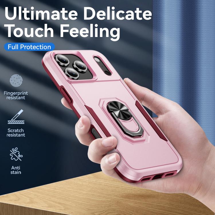 For iPhone 17 Pro Pioneer Armor Heavy Duty PC + TPU Phone Case with Holder