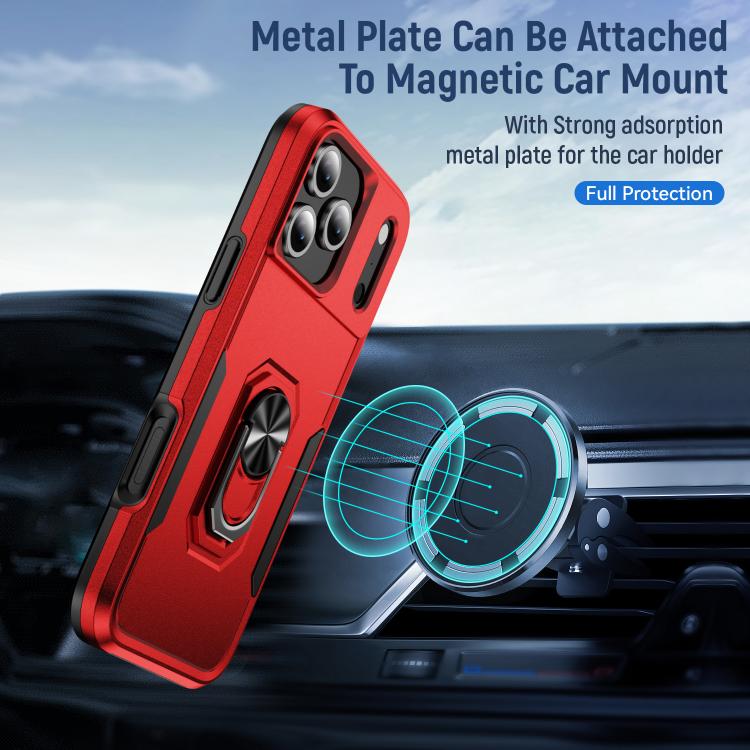 For iPhone 17 Pro Pioneer Armor Heavy Duty PC + TPU Phone Case with Holder
