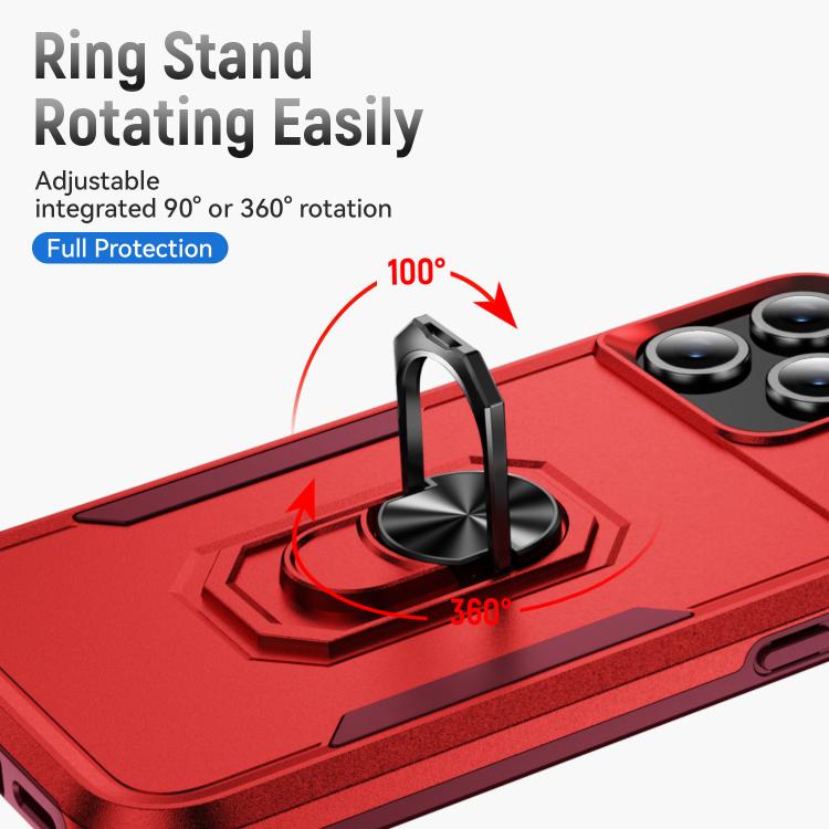 For iPhone 17 Pro Pioneer Armor Heavy Duty PC + TPU Phone Case with Holder