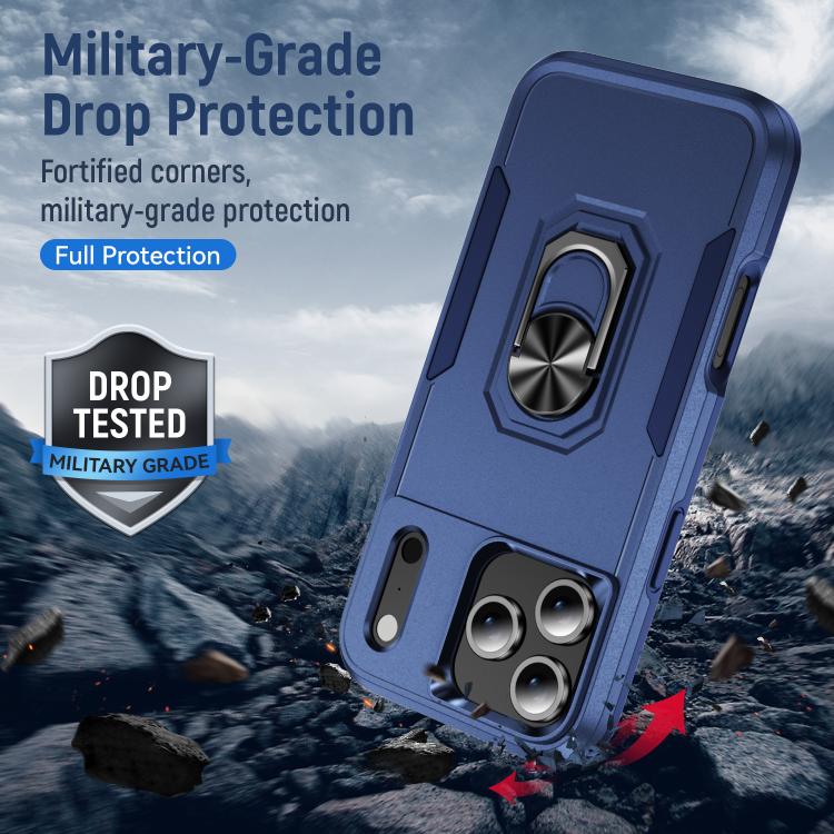 For iPhone 17 Pro Pioneer Armor Heavy Duty PC + TPU Phone Case with Holder