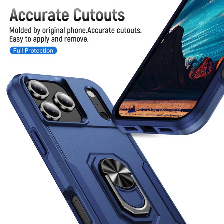 For iPhone 17 Pro Pioneer Armor Heavy Duty PC + TPU Phone Case with Holder