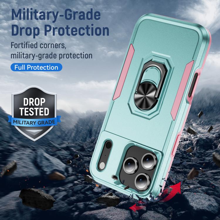 For iPhone 17 Pro Pioneer Armor Heavy Duty PC + TPU Phone Case with Holder