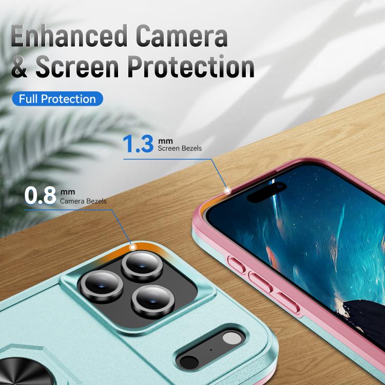For iPhone 17 Pro Pioneer Armor Heavy Duty PC + TPU Phone Case with Holder