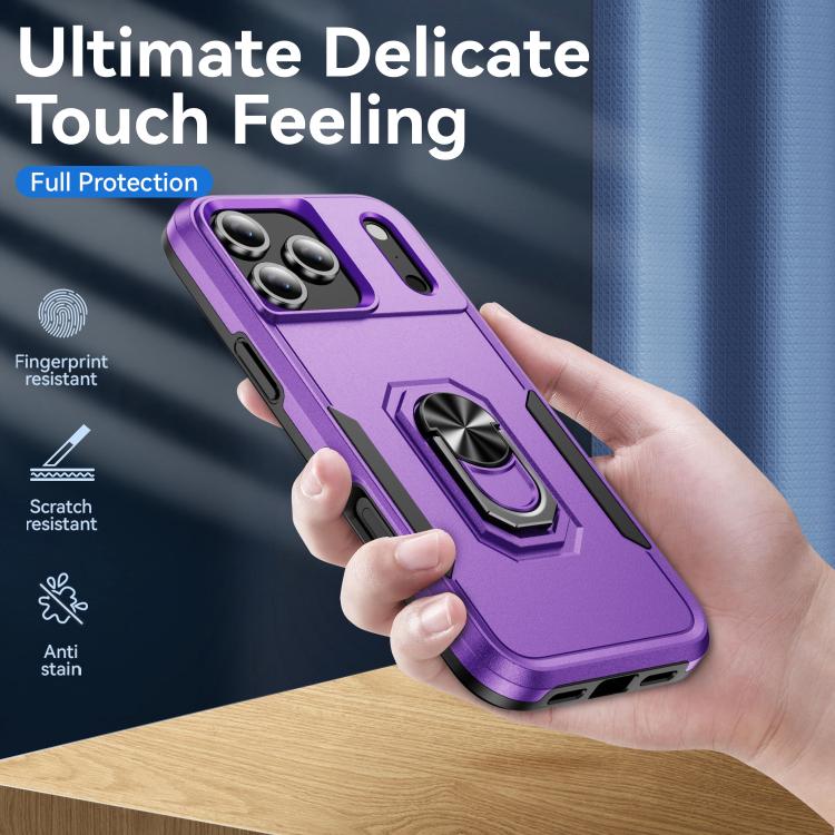 For iPhone 17 Pro Pioneer Armor Heavy Duty PC + TPU Phone Case with Holder