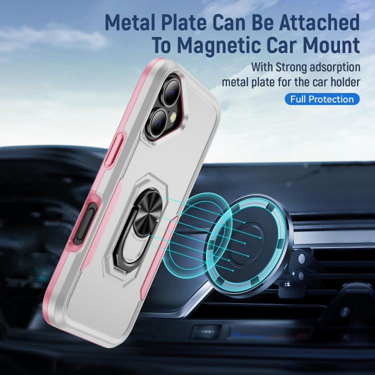 For iPhone 17 Pioneer Armor Heavy Duty PC + TPU Phone Case with Holder