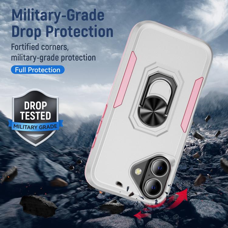 For iPhone 17 Pioneer Armor Heavy Duty PC + TPU Phone Case with Holder
