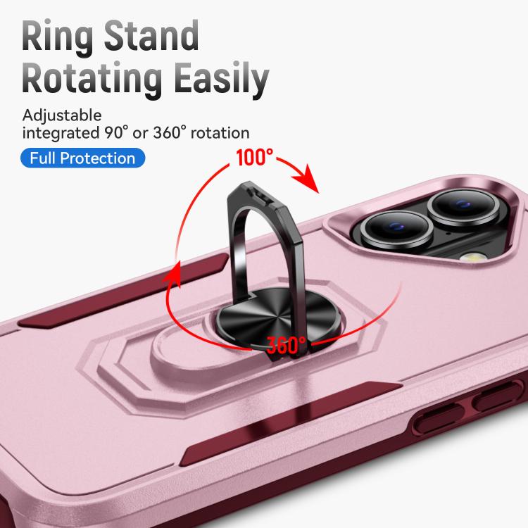 For iPhone 17 Pioneer Armor Heavy Duty PC + TPU Phone Case with Holder
