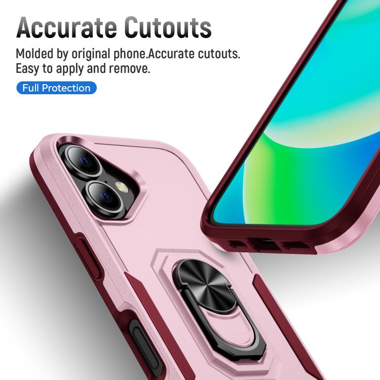 For iPhone 17 Pioneer Armor Heavy Duty PC + TPU Phone Case with Holder