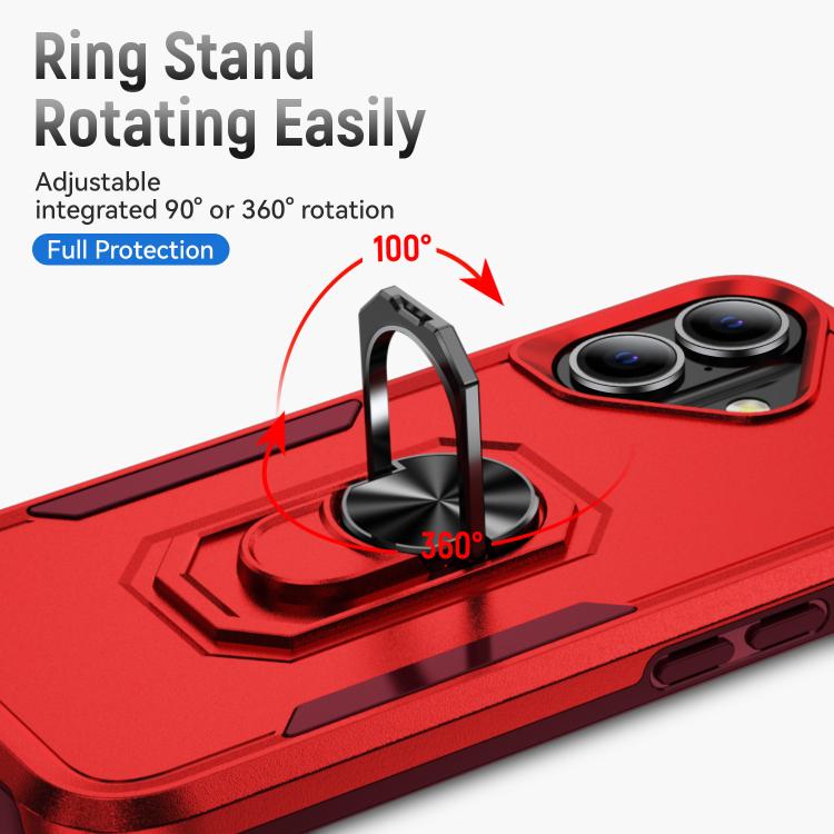 For iPhone 17 Pioneer Armor Heavy Duty PC + TPU Phone Case with Holder