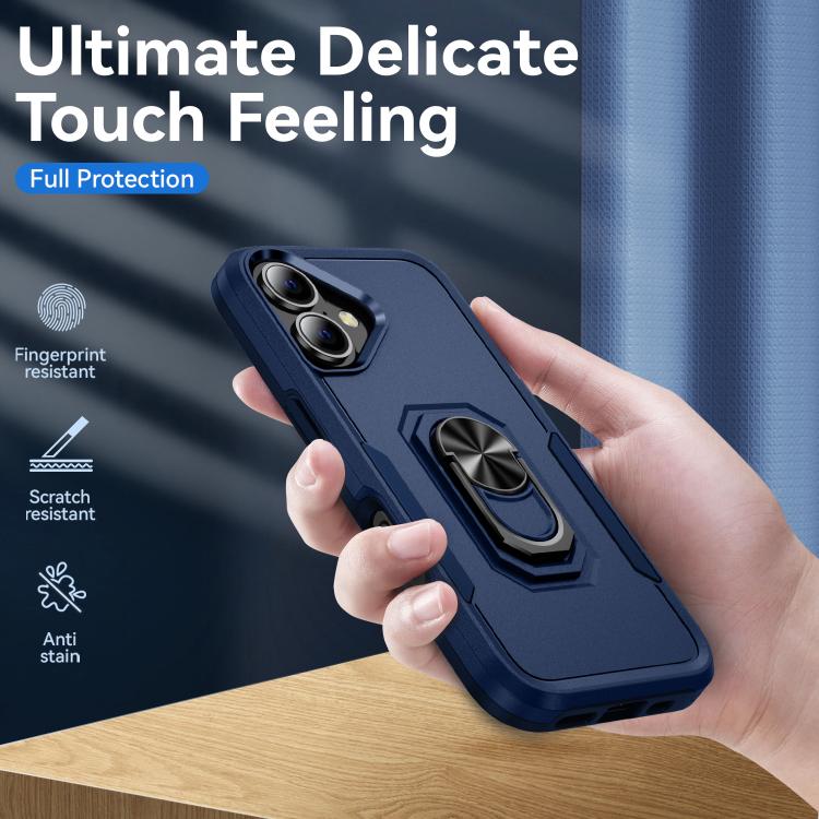 For iPhone 17 Pioneer Armor Heavy Duty PC + TPU Phone Case with Holder