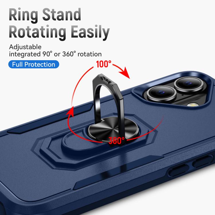 For iPhone 17 Pioneer Armor Heavy Duty PC + TPU Phone Case with Holder