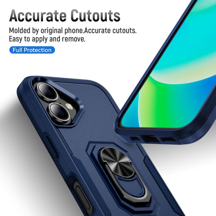 For iPhone 17 Pioneer Armor Heavy Duty PC + TPU Phone Case with Holder