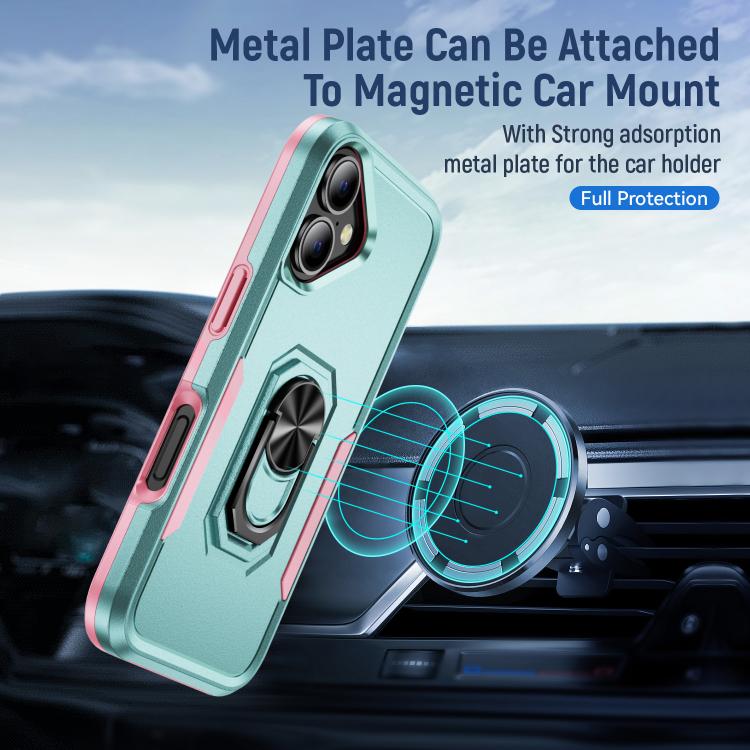 For iPhone 17 Pioneer Armor Heavy Duty PC + TPU Phone Case with Holder