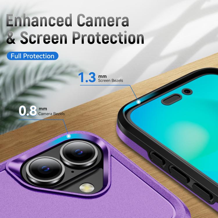 For iPhone 17 Pioneer Armor Heavy Duty PC + TPU Phone Case with Holder