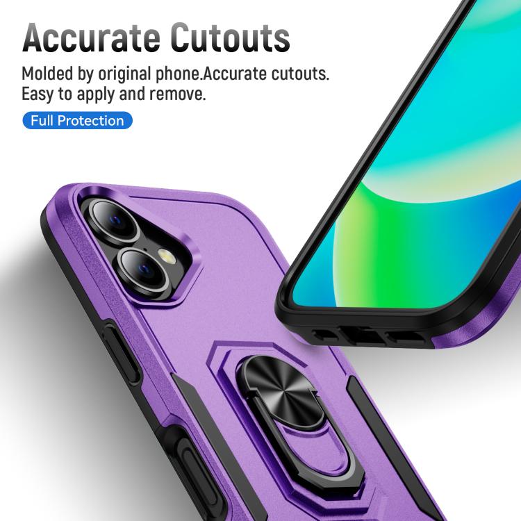 For iPhone 17 Pioneer Armor Heavy Duty PC + TPU Phone Case with Holder