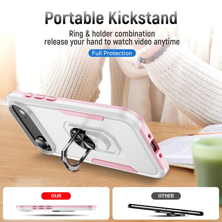 For iPhone Air Pioneer Armor Heavy Duty PC + TPU Phone Case with Holder