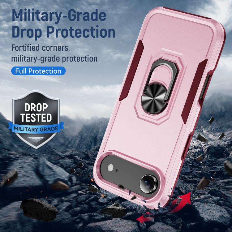 For iPhone Air Pioneer Armor Heavy Duty PC + TPU Phone Case with Holder