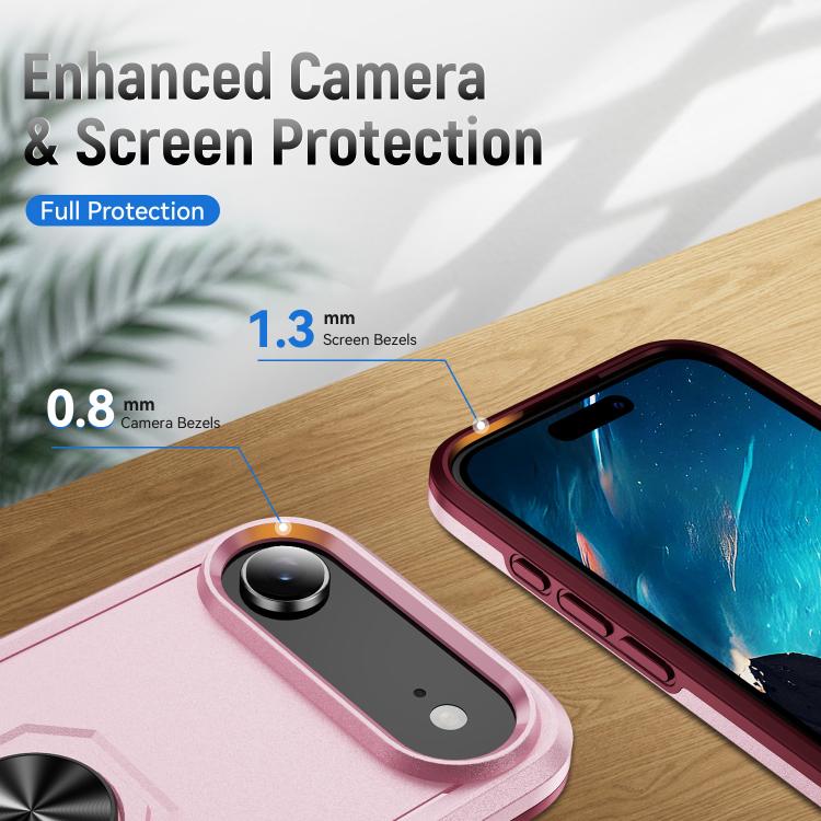 For iPhone Air Pioneer Armor Heavy Duty PC + TPU Phone Case with Holder