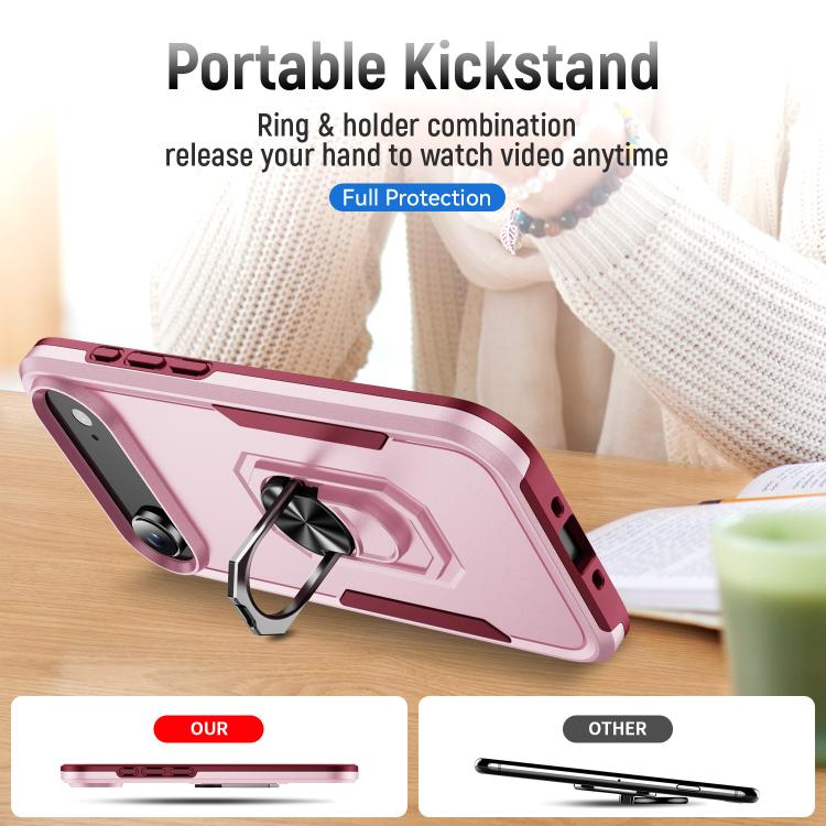 For iPhone Air Pioneer Armor Heavy Duty PC + TPU Phone Case with Holder