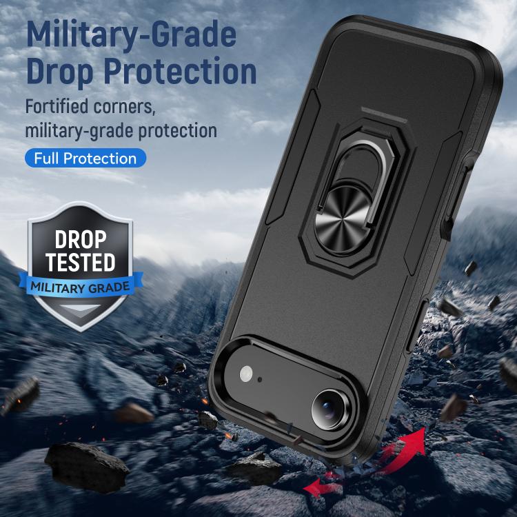 For iPhone Air Pioneer Armor Heavy Duty PC + TPU Phone Case with Holder