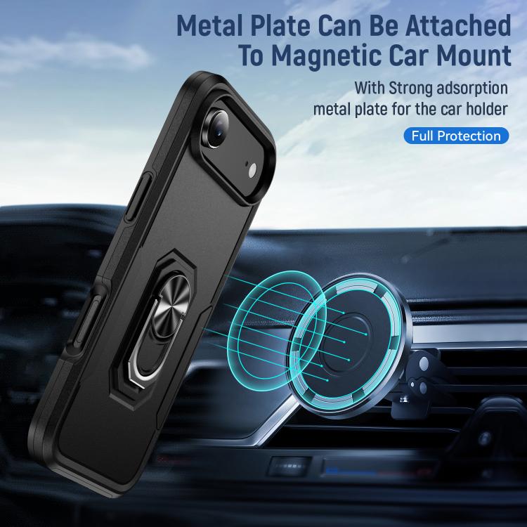 For iPhone Air Pioneer Armor Heavy Duty PC + TPU Phone Case with Holder