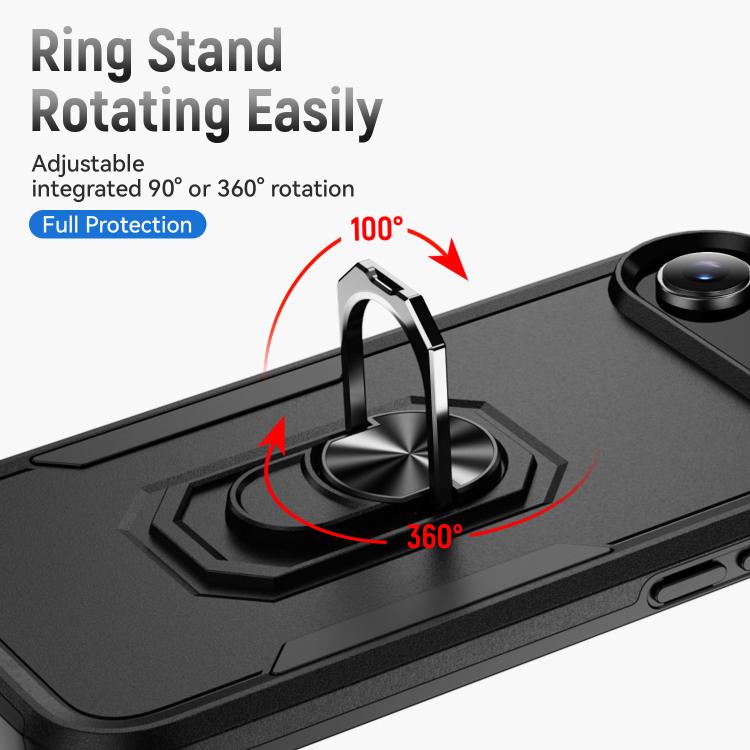 For iPhone Air Pioneer Armor Heavy Duty PC + TPU Phone Case with Holder