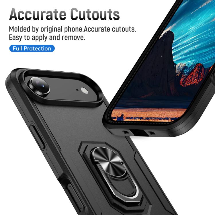 For iPhone Air Pioneer Armor Heavy Duty PC + TPU Phone Case with Holder