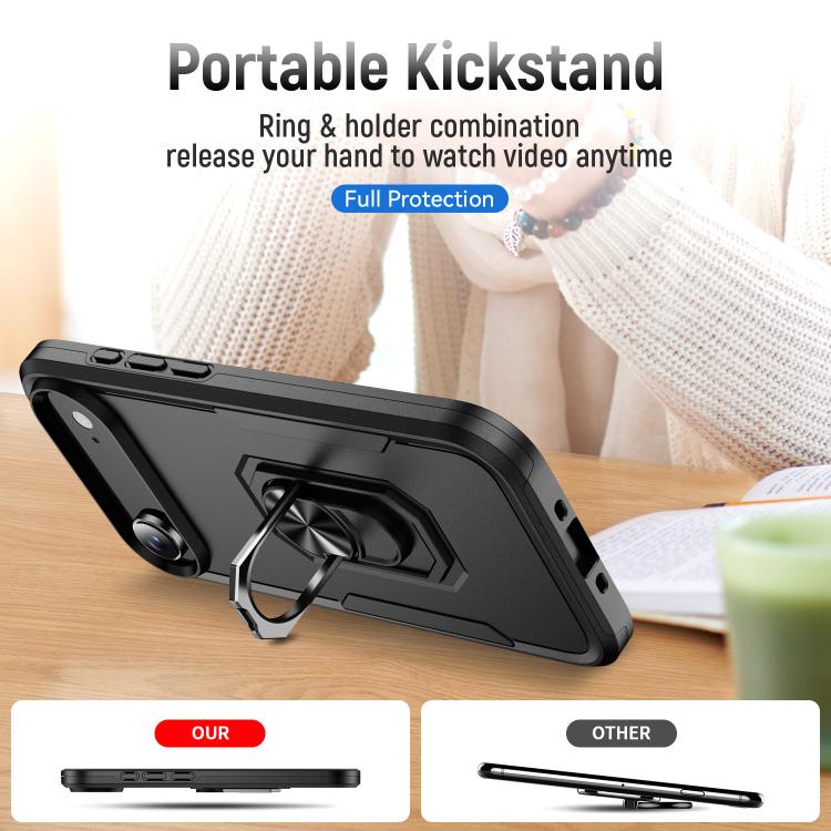 For iPhone Air Pioneer Armor Heavy Duty PC + TPU Phone Case with Holder