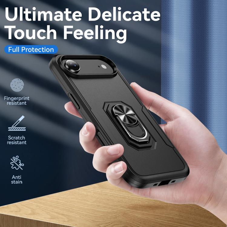 For iPhone Air Pioneer Armor Heavy Duty PC + TPU Phone Case with Holder
