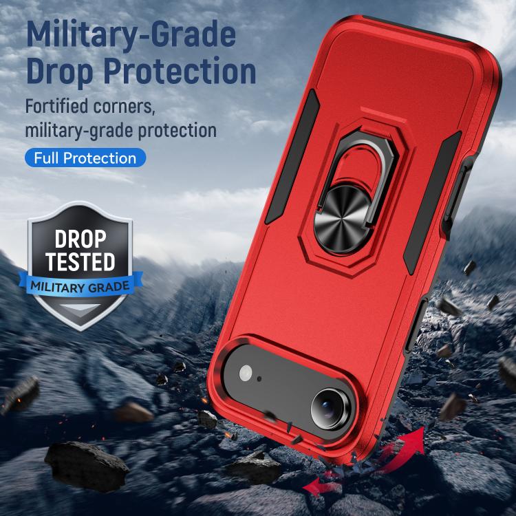 For iPhone Air Pioneer Armor Heavy Duty PC + TPU Phone Case with Holder