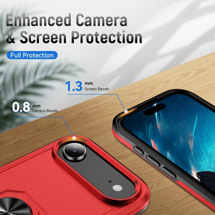 For iPhone Air Pioneer Armor Heavy Duty PC + TPU Phone Case with Holder