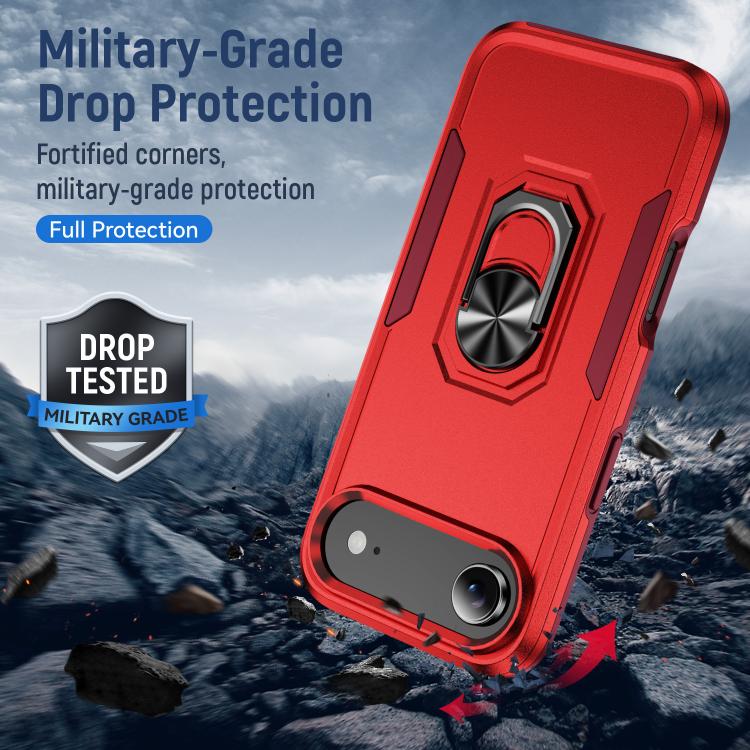 For iPhone Air Pioneer Armor Heavy Duty PC + TPU Phone Case with Holder