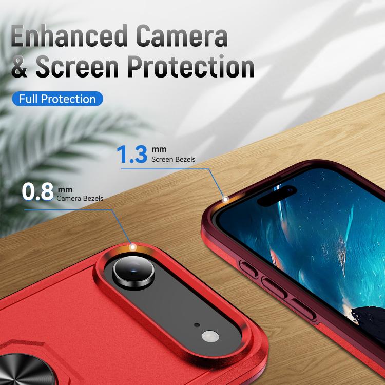 For iPhone Air Pioneer Armor Heavy Duty PC + TPU Phone Case with Holder