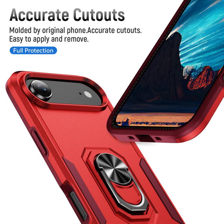 For iPhone Air Pioneer Armor Heavy Duty PC + TPU Phone Case with Holder