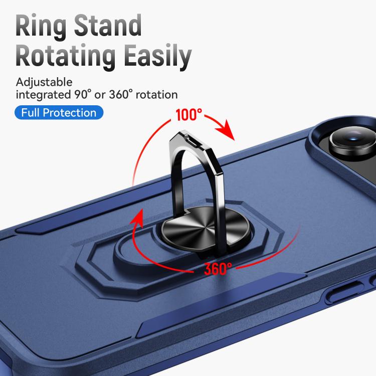 For iPhone Air Pioneer Armor Heavy Duty PC + TPU Phone Case with Holder