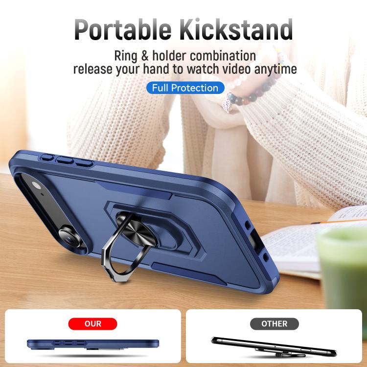 For iPhone Air Pioneer Armor Heavy Duty PC + TPU Phone Case with Holder