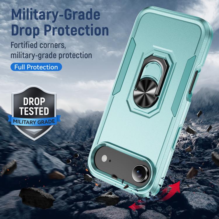 For iPhone Air Pioneer Armor Heavy Duty PC + TPU Phone Case with Holder