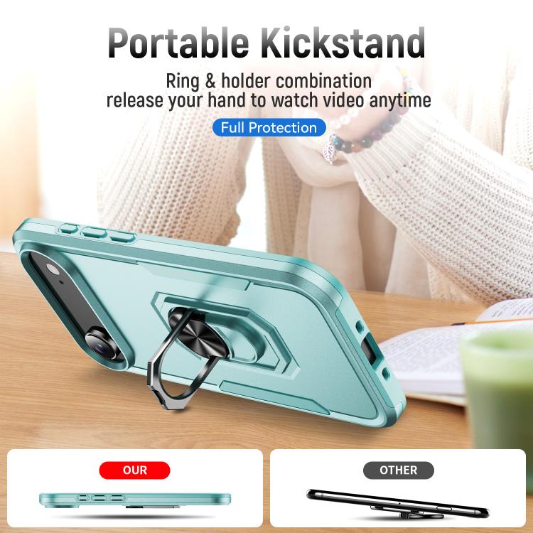 For iPhone Air Pioneer Armor Heavy Duty PC + TPU Phone Case with Holder